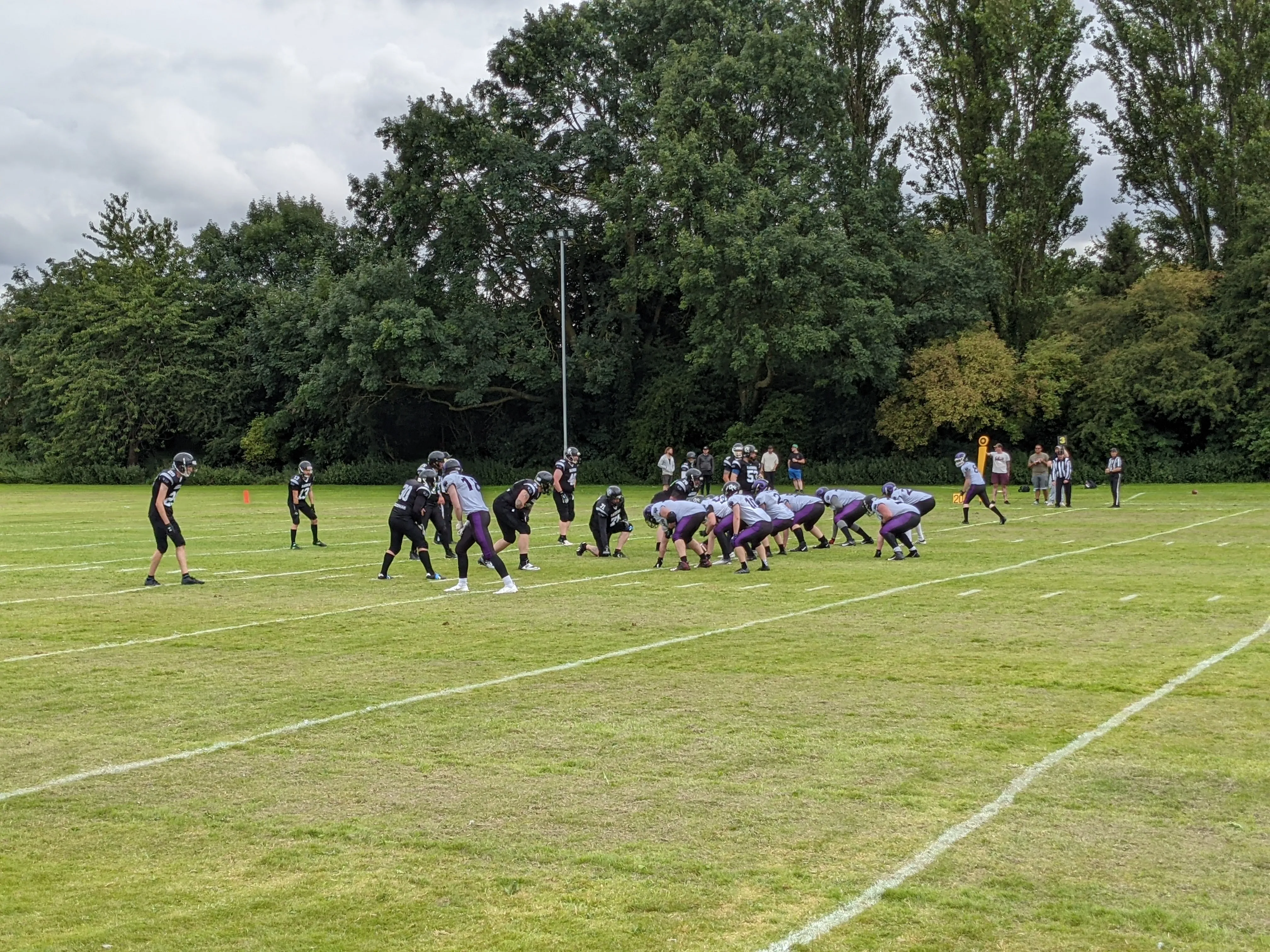 The Rams offence lines up for a play