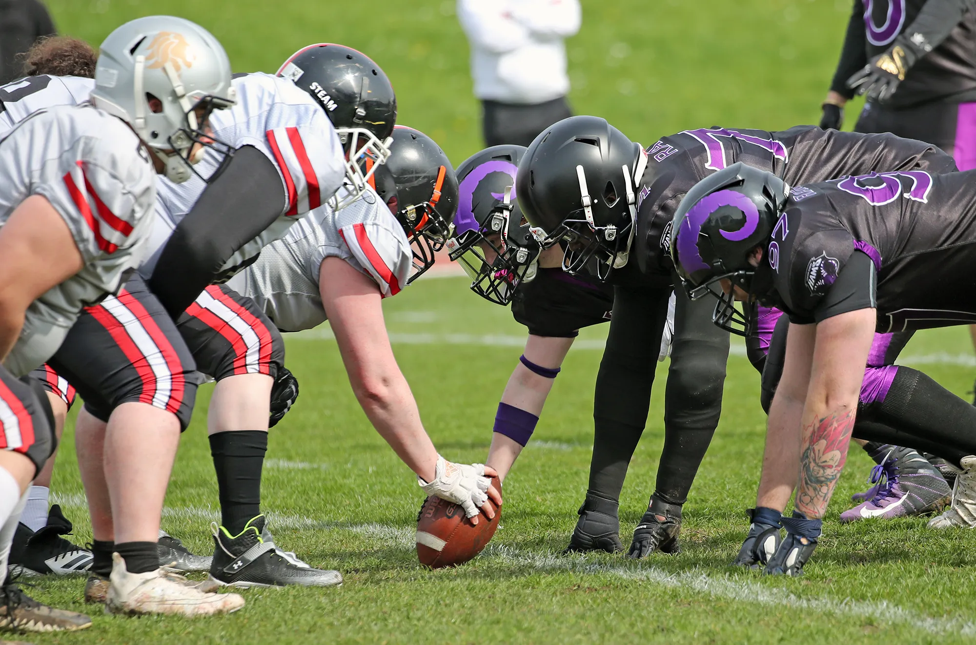 D-Line lines up for the snap